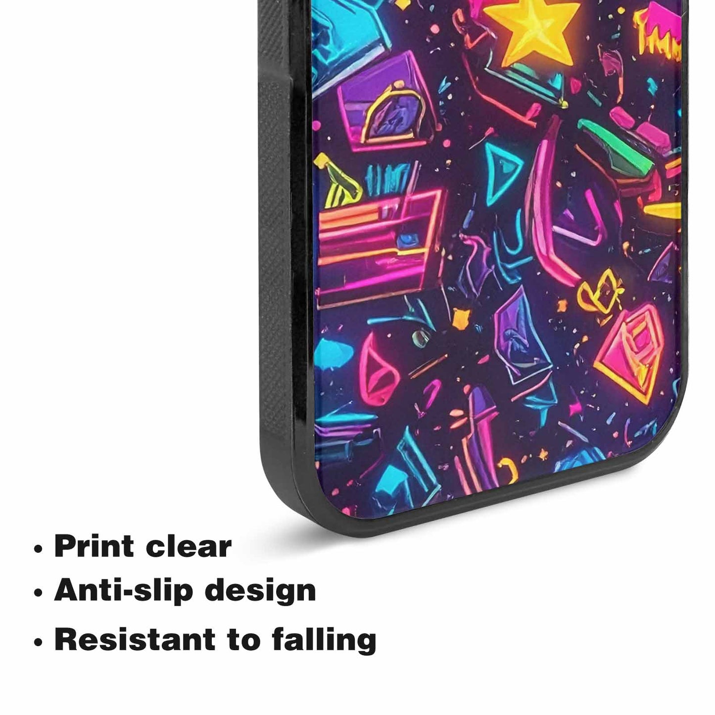 iPhone 15 Case — 80s Retro Motif 80s Retro Motifs, Custom Printed Phone Case