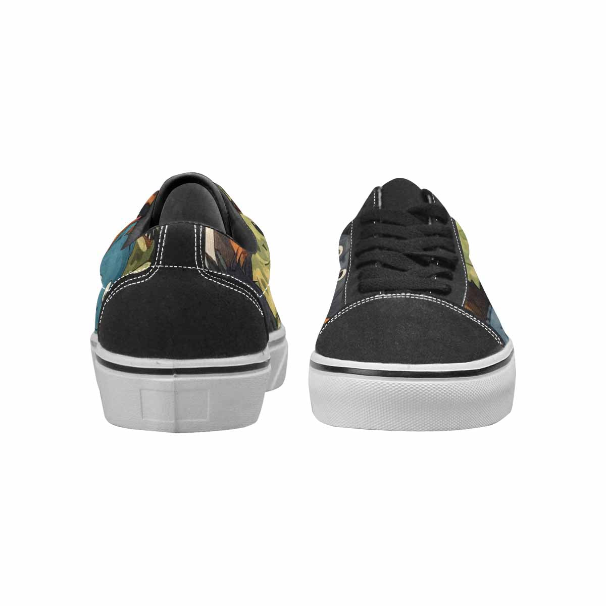 WOMEN'S Monsters  Camo Monsters Lace-Up Canvas Neon Fantasy Shoes