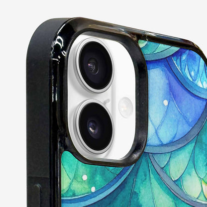 iPhone 16 Plus Case — Mermaid Scale Art Pattern, Customized Protective Case