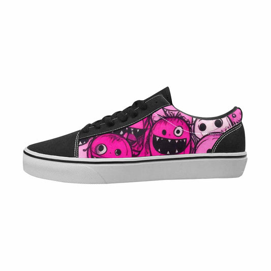 WOMEN'S Monsters Black & Pink Ink Canvas Made To Order Neon Fantasy Custom Kicks