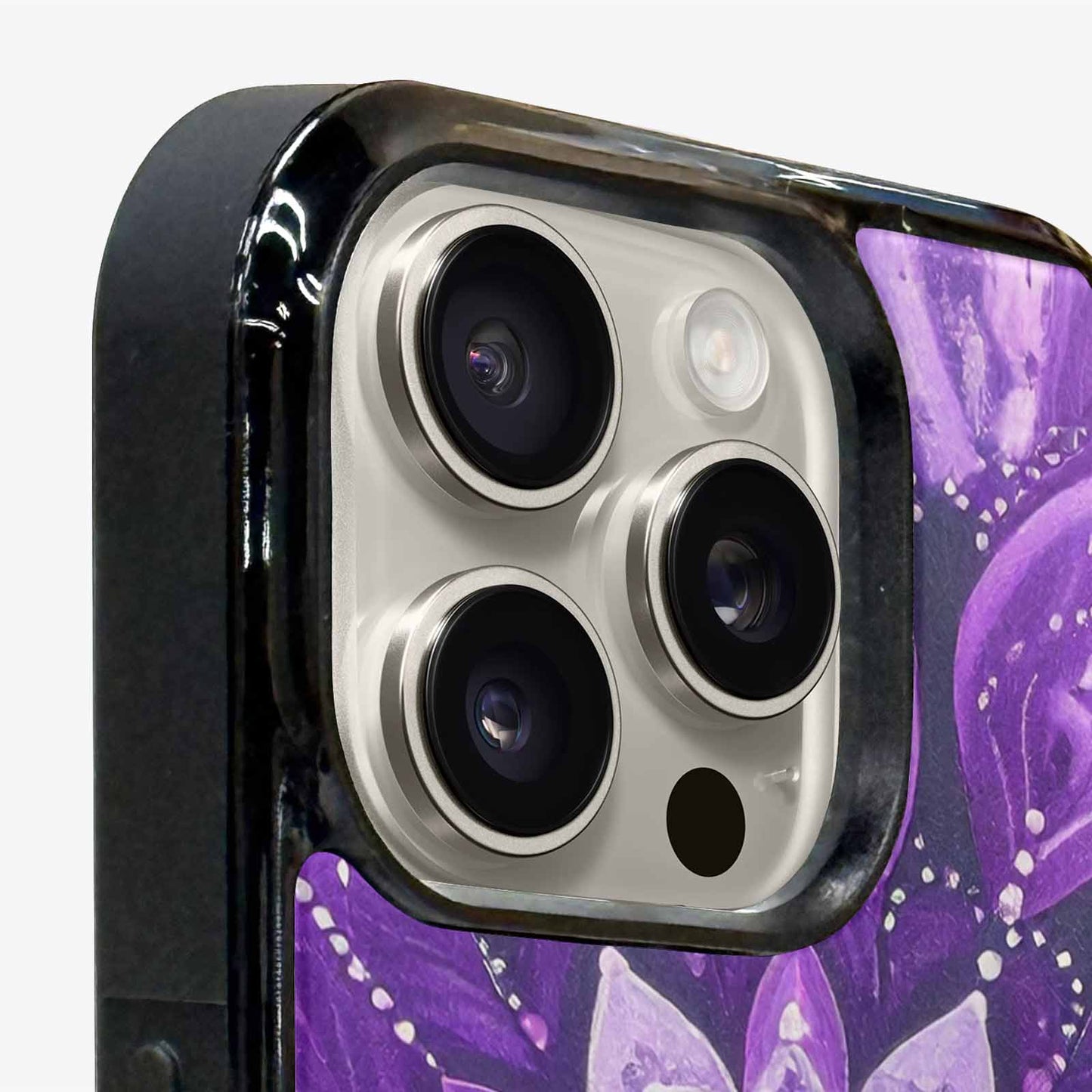 iPhone 16 Pro Max Case — Purple Mandala Bohemian Print Edge To, Original Design Phone Case