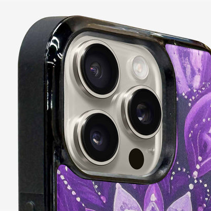 iPhone 16 Pro Max Case — Purple Mandala Bohemian Print Edge To, Original Design Phone Case