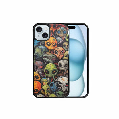 iPhone 15 Plus Case — Aliens Camo Aliens Pattern Hundreds Of, Personalized Phone Case