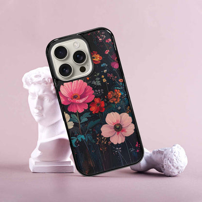 iPhone 16 Pro Case — Shadowy Glitch Floral Pattern Hundreds Of, Unique Phone Case Design