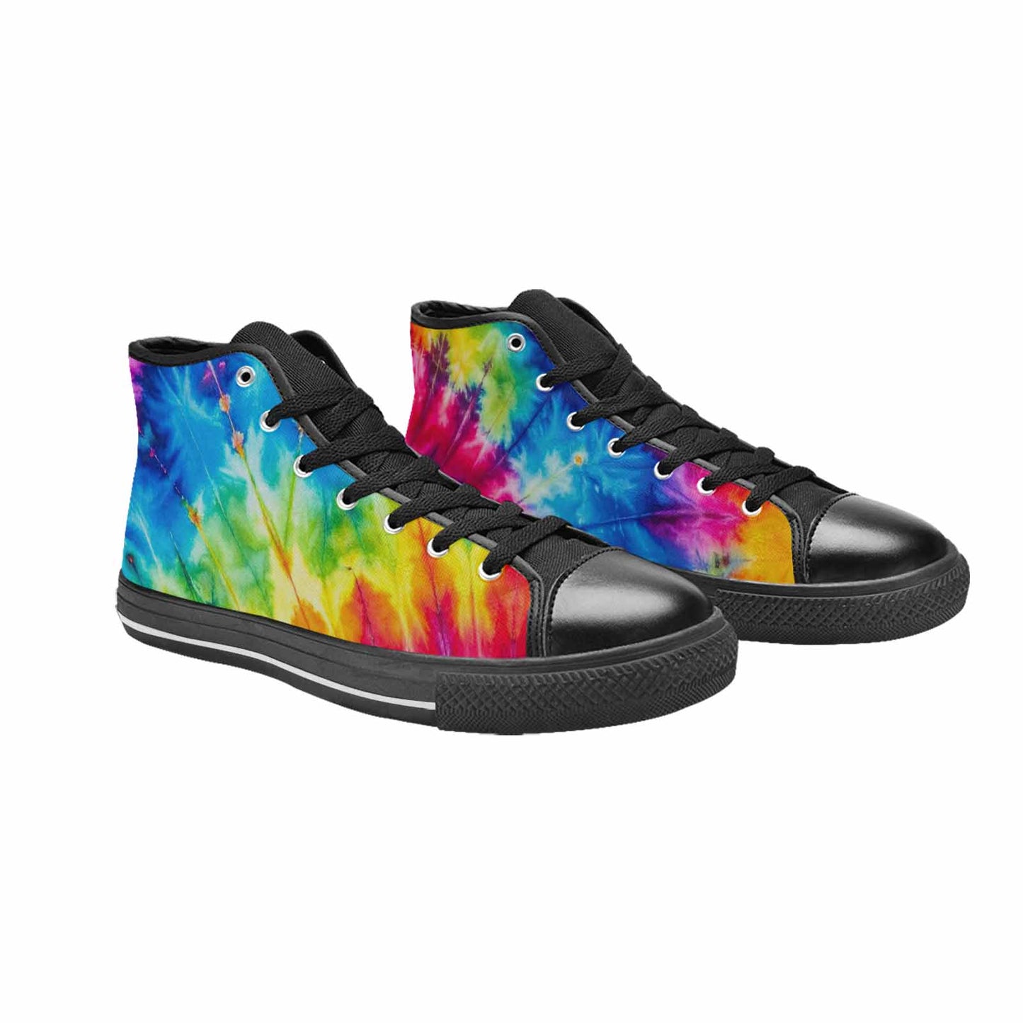 WOMEN'S Tie Dye Acid Wash Color High Top Canvas Dark Academia Sneakers