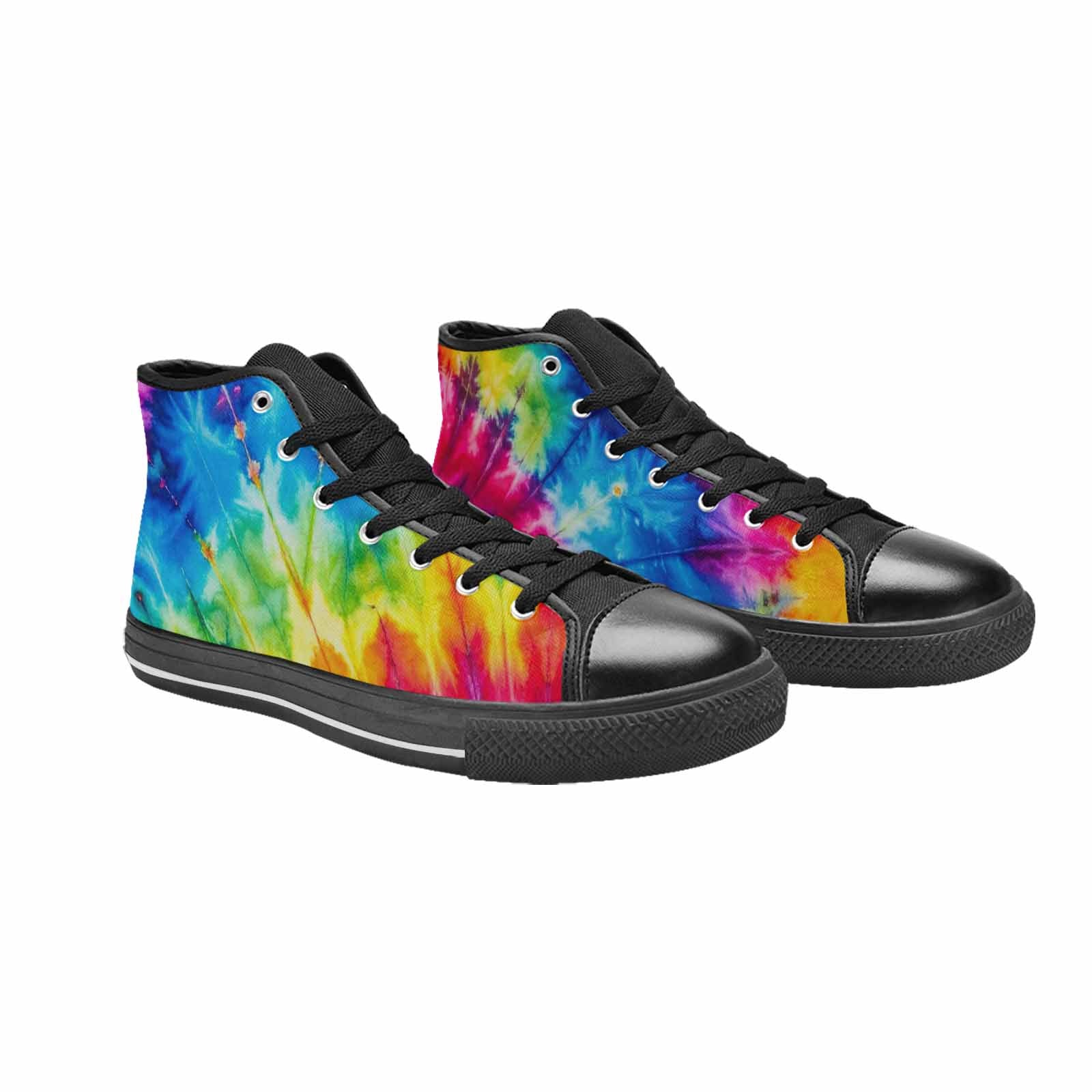 WOMEN'S Tie Dye Acid Wash Color High Top Canvas Dark Academia Sneakers