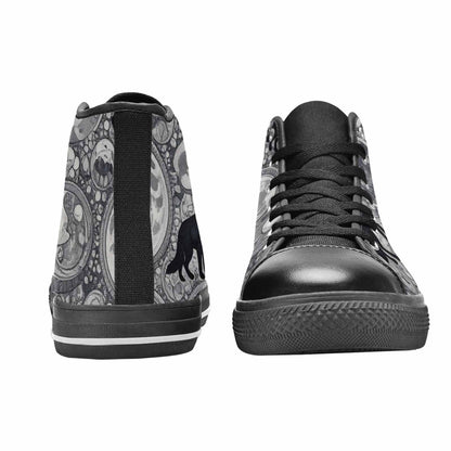 WOMEN'S Wolves Everywhere Collage High Top Canvas Dark Academia Custom Sneakers