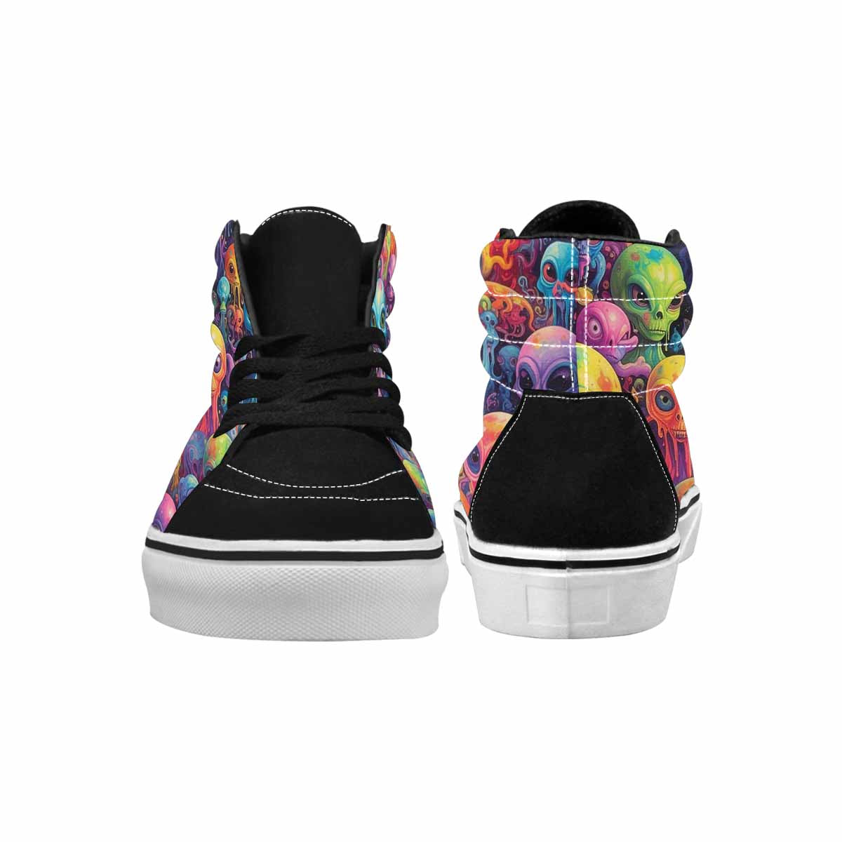 MEN'S Aliens  Tie Dye High Top Canvas Kaleidoscope Sneakers