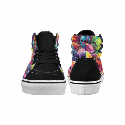 MEN'S Aliens  Tie Dye High Top Canvas Kaleidoscope Sneakers