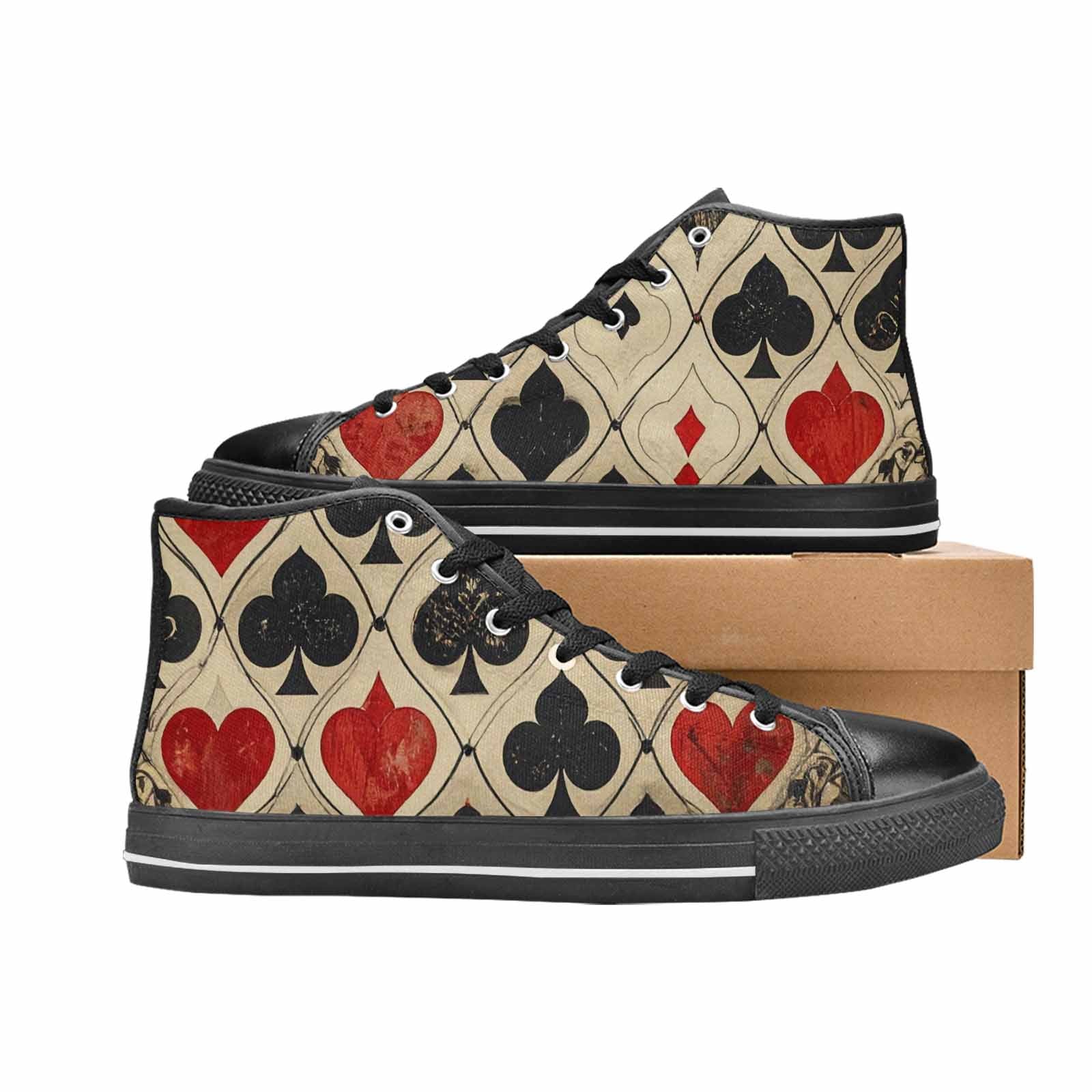 WOMEN'S Playing Card Suit High Top Canvas Dreamcore Shoes