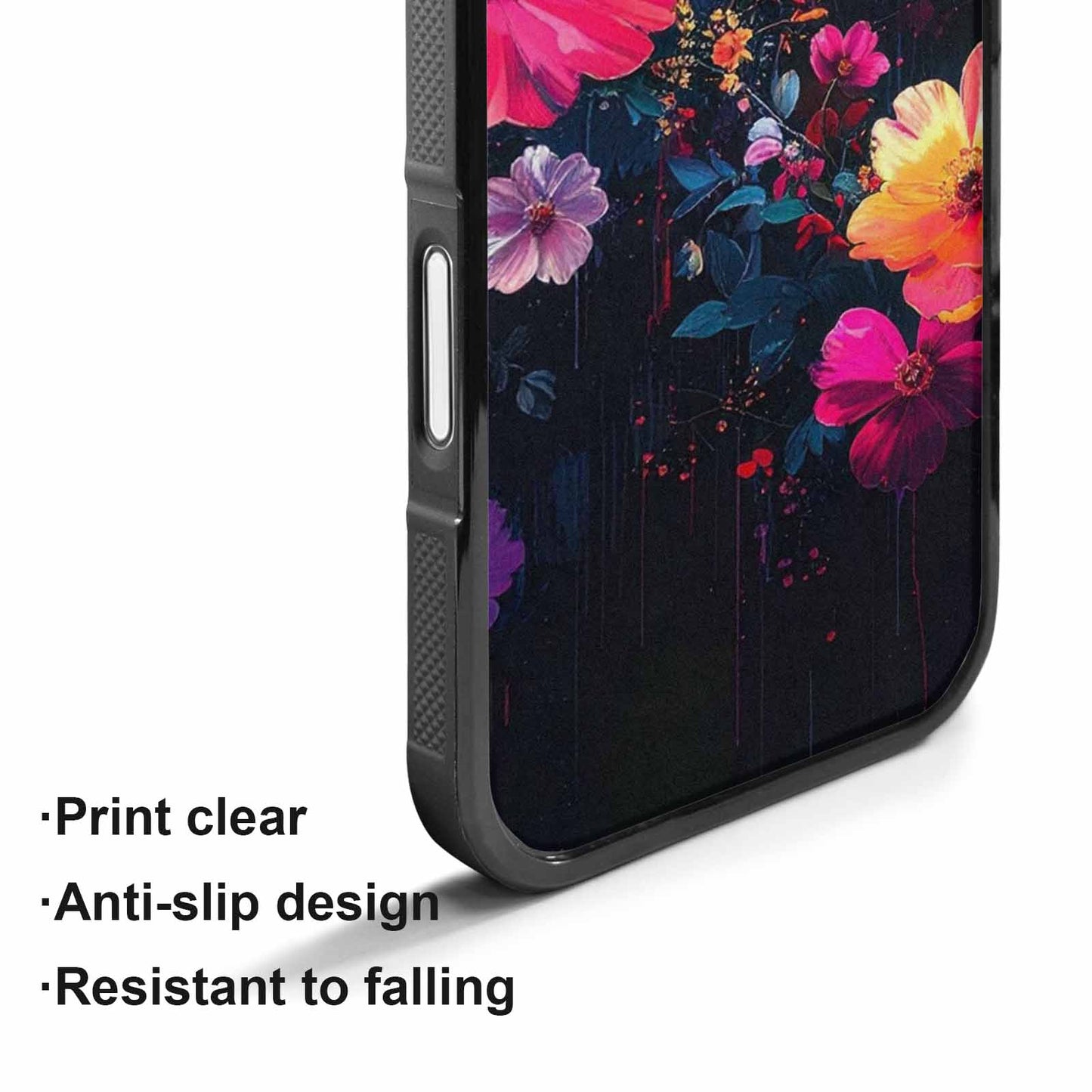 iPhone 17 Case — Shadowy Glitch Floral Pattern Floral, Personalized Phone Case