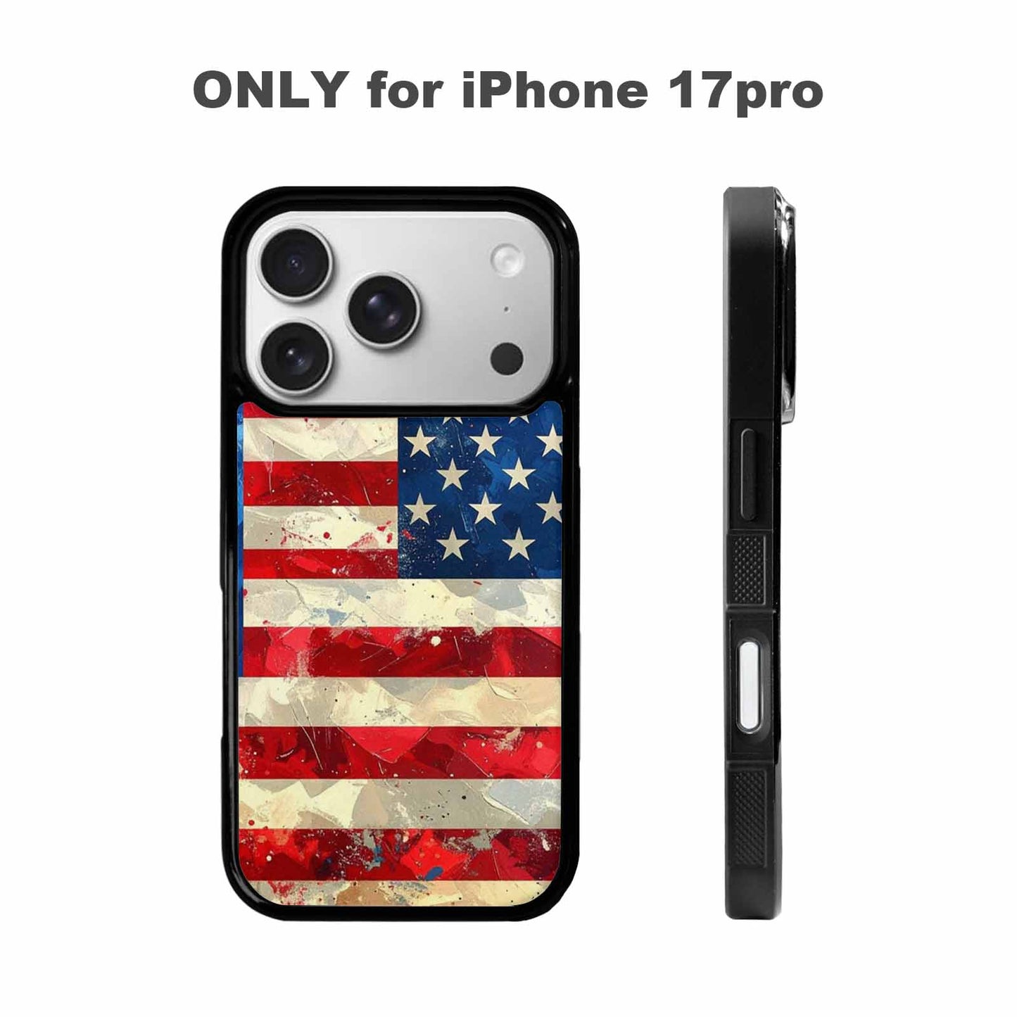 iPhone 17 Pro Case — Small American Flag Stars And Galaxy, Custom Made Phone Cover