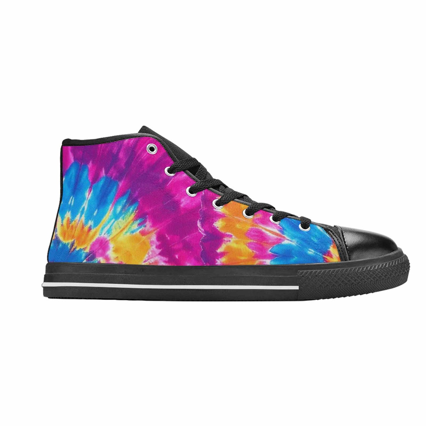 WOMEN'S Tie Dye Spiral High Top Canvas Aesthetic Shoes