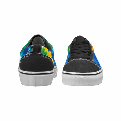 WOMEN'S Tie Dye Color Twist Canvas Lace-Up Wallpaper Art Custom Shoes