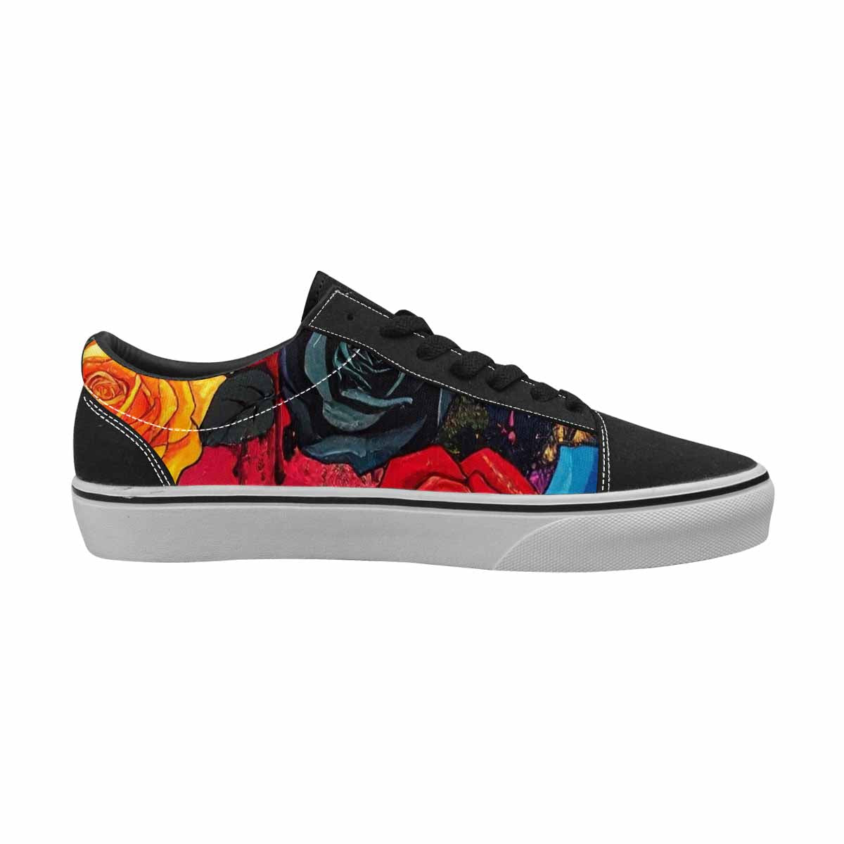 WOMEN'S Gothic Rose Lace-Up Canvas Grunge Shoes