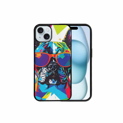iPhone 15 Plus Case — French Bulldog Pop Art Pattern Personalized, Unique Phone Case Design