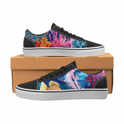 WOMEN'S Fish Scale Coral Canvas Lace-Up Cottagecore Custom Shoes