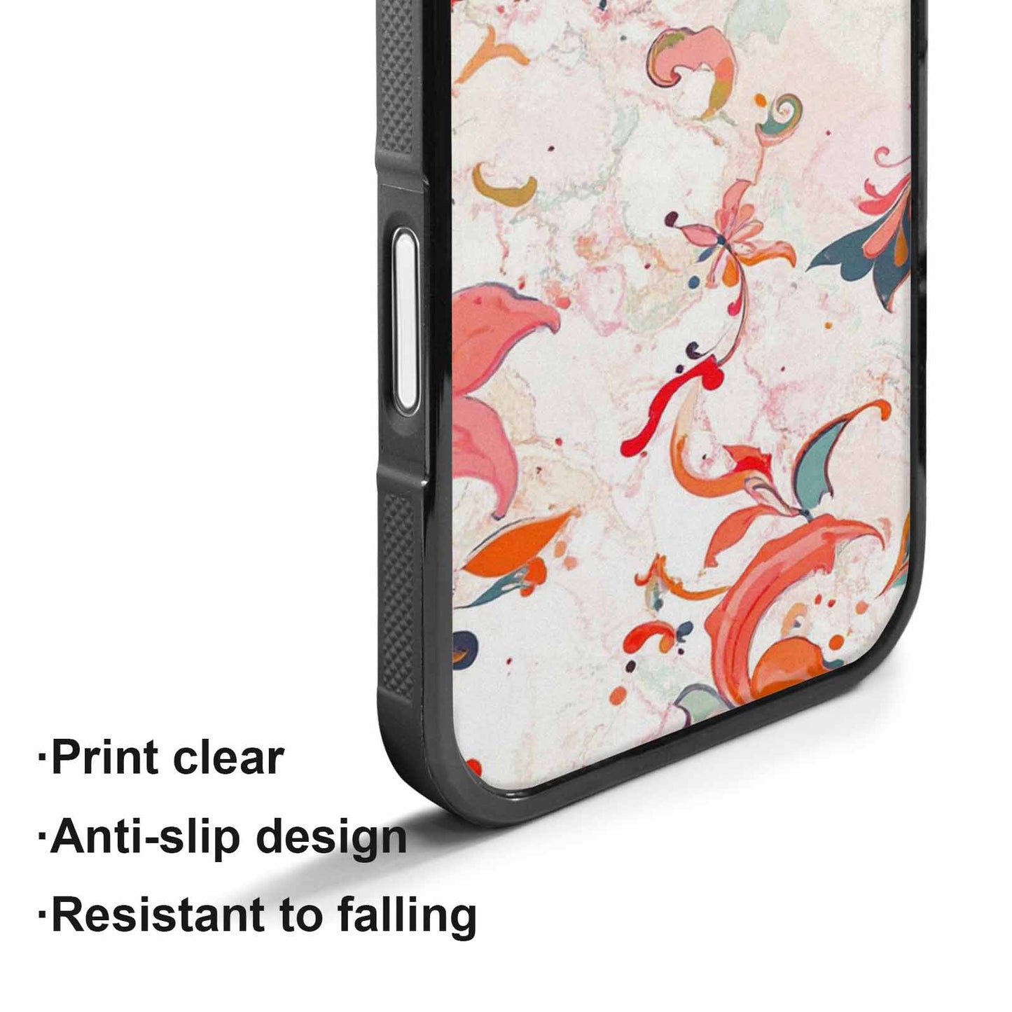 iPhone 17 Case — Marble Floral Art Seamless Floral, Custom Made Phone Cover