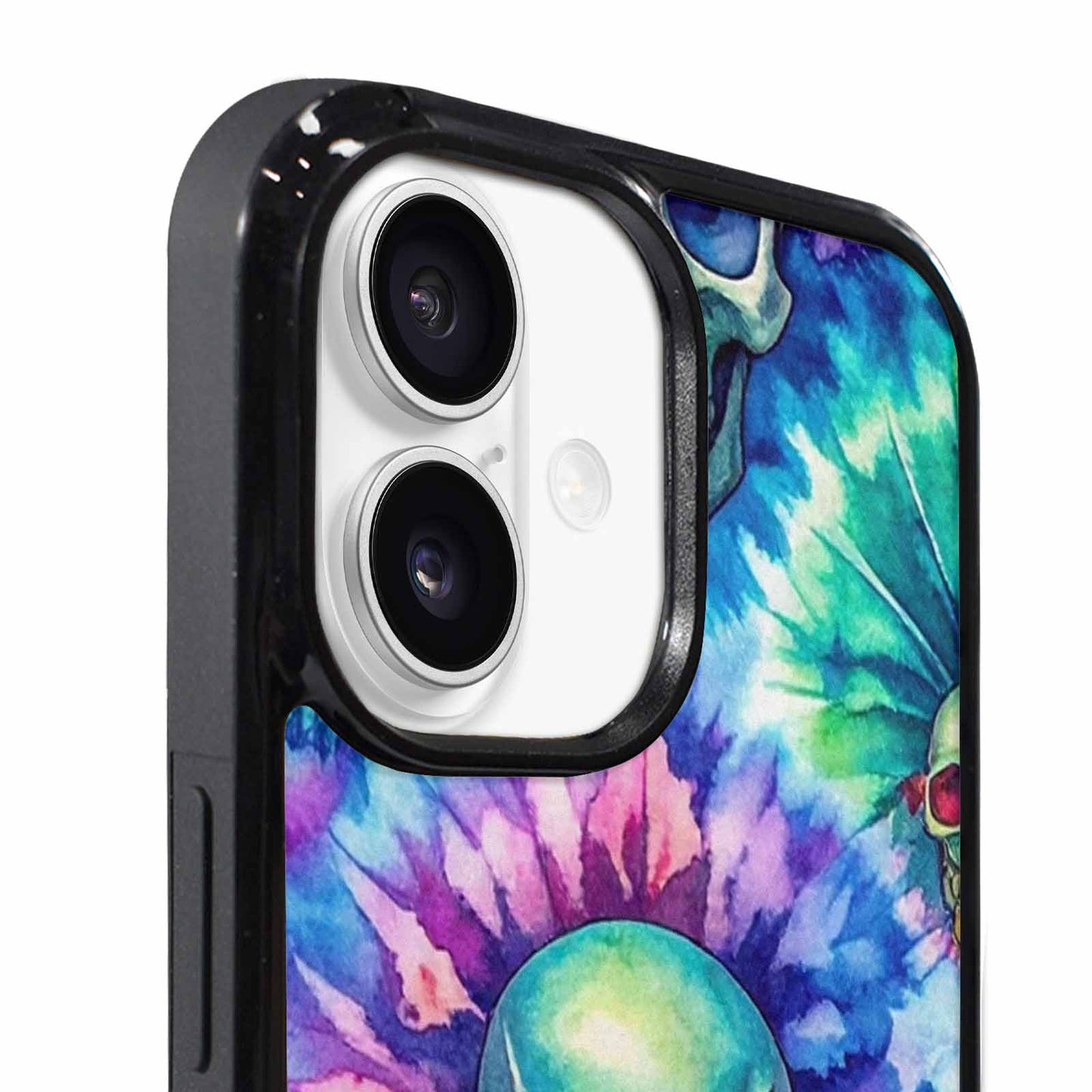 iPhone 17 Case — Tie Dye Skull Art Gothic Skulls, Custom Designed Case Cover