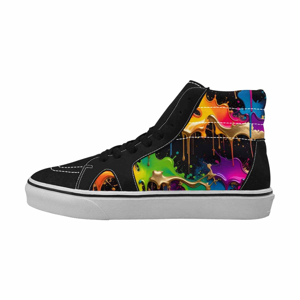 WOMEN'S Paint Splatter High Top Canvas Y2K Custom Shoes