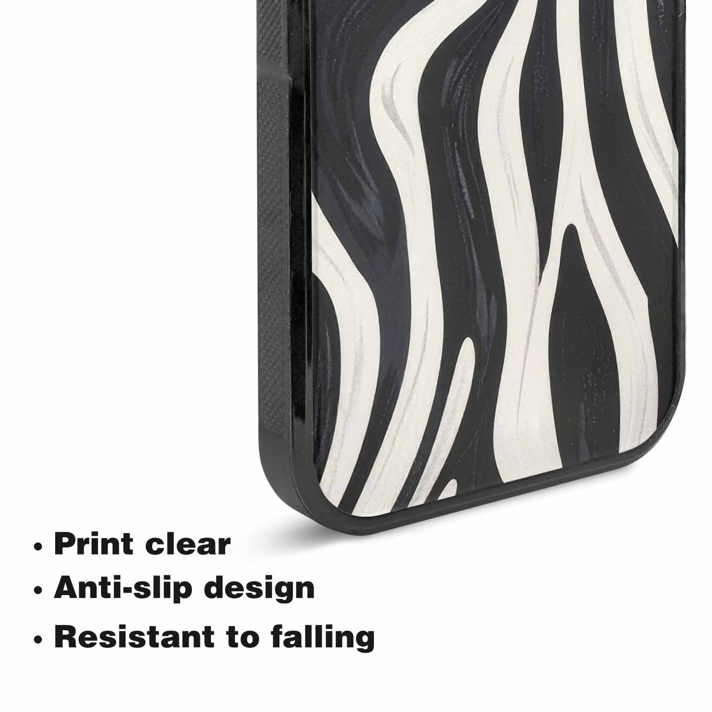 iPhone 15 Plus Case — Modern Zebra Stripe Custom Personalized Phone, Personalized Phone Case