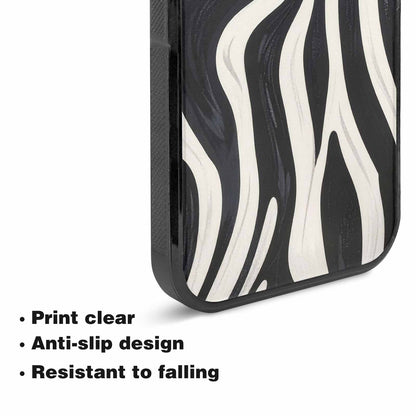 iPhone 15 Plus Case — Modern Zebra Stripe Custom Personalized Phone, Personalized Phone Case