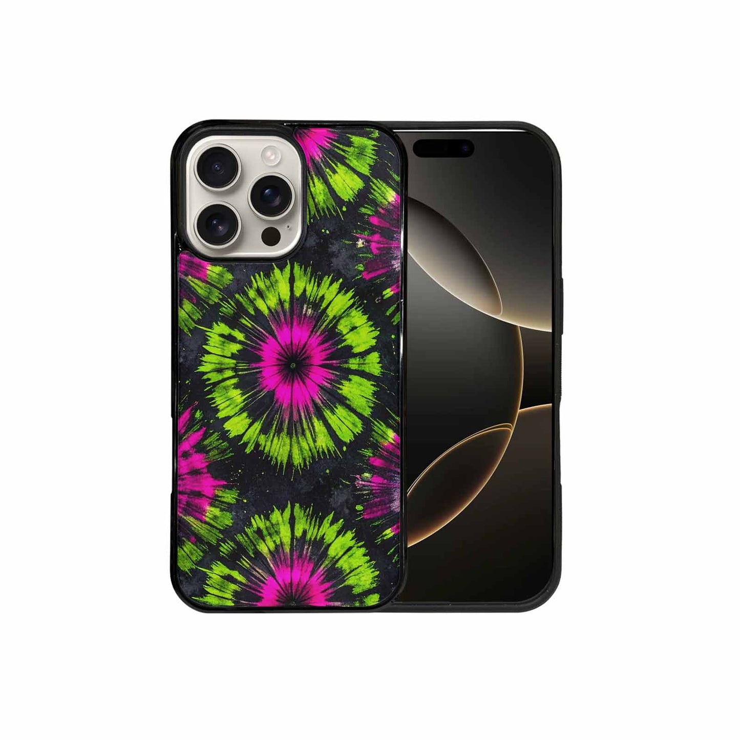 iPhone 16 Pro Max Case — Acid Wash Tie Dye Neon Custom, Custom Made Phone Cover