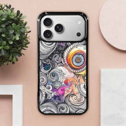iPhone 17 Pro Max Case — Tie Dye Swirls (black Tie Dye, Original Design Phone Case
