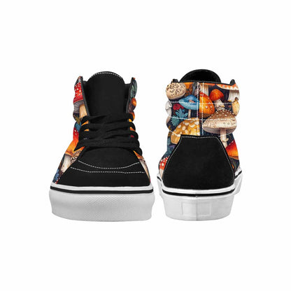 MEN'S Mushrooms High Top Canvas Vibrant Chaos Custom Sneakers