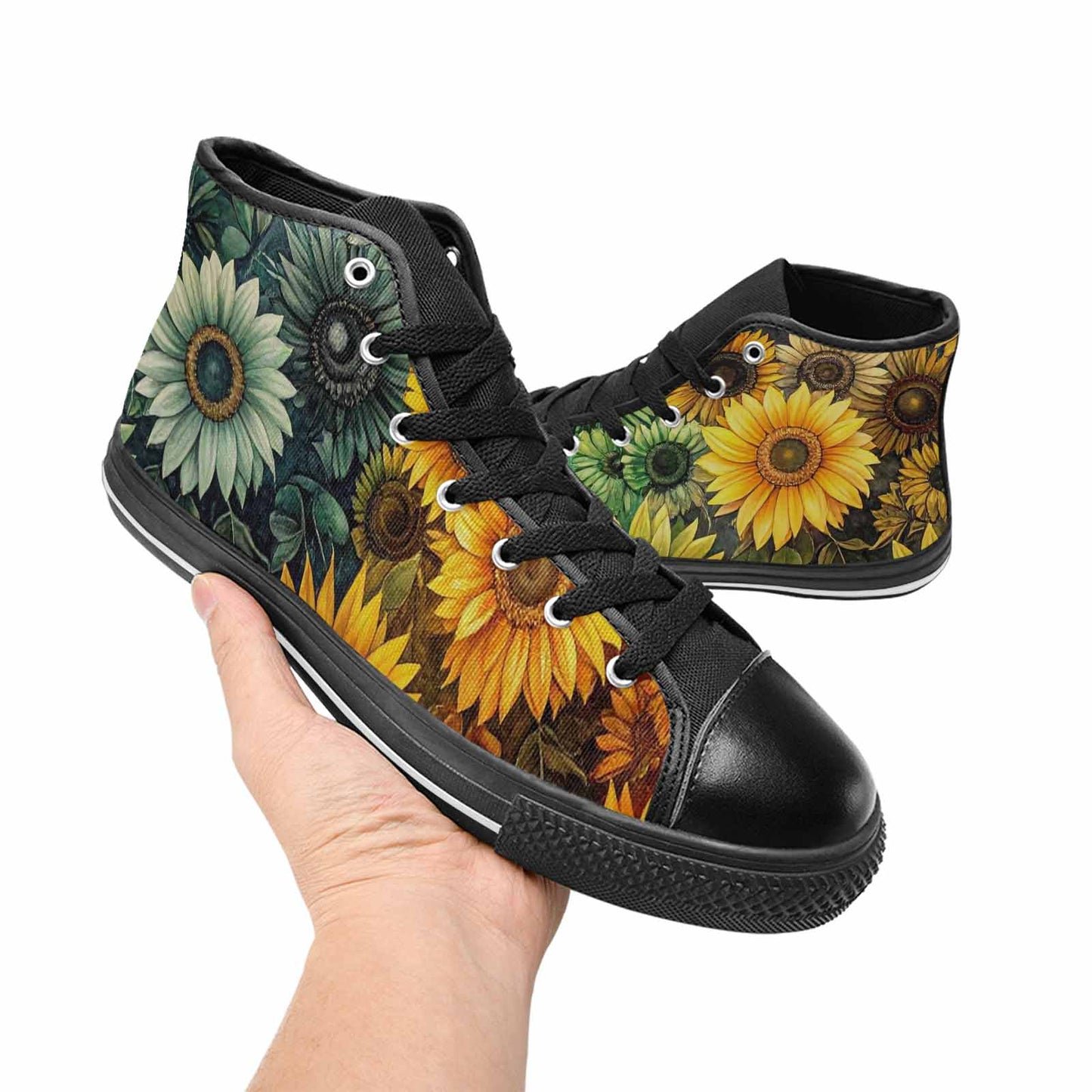 MEN'S Sunflower High Top Canvas Neon Fantasy Shoes