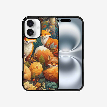 iPhone 16 Case — Fox Forest Fox Forest Pattern Hundreds, Custom Designed Case Cover