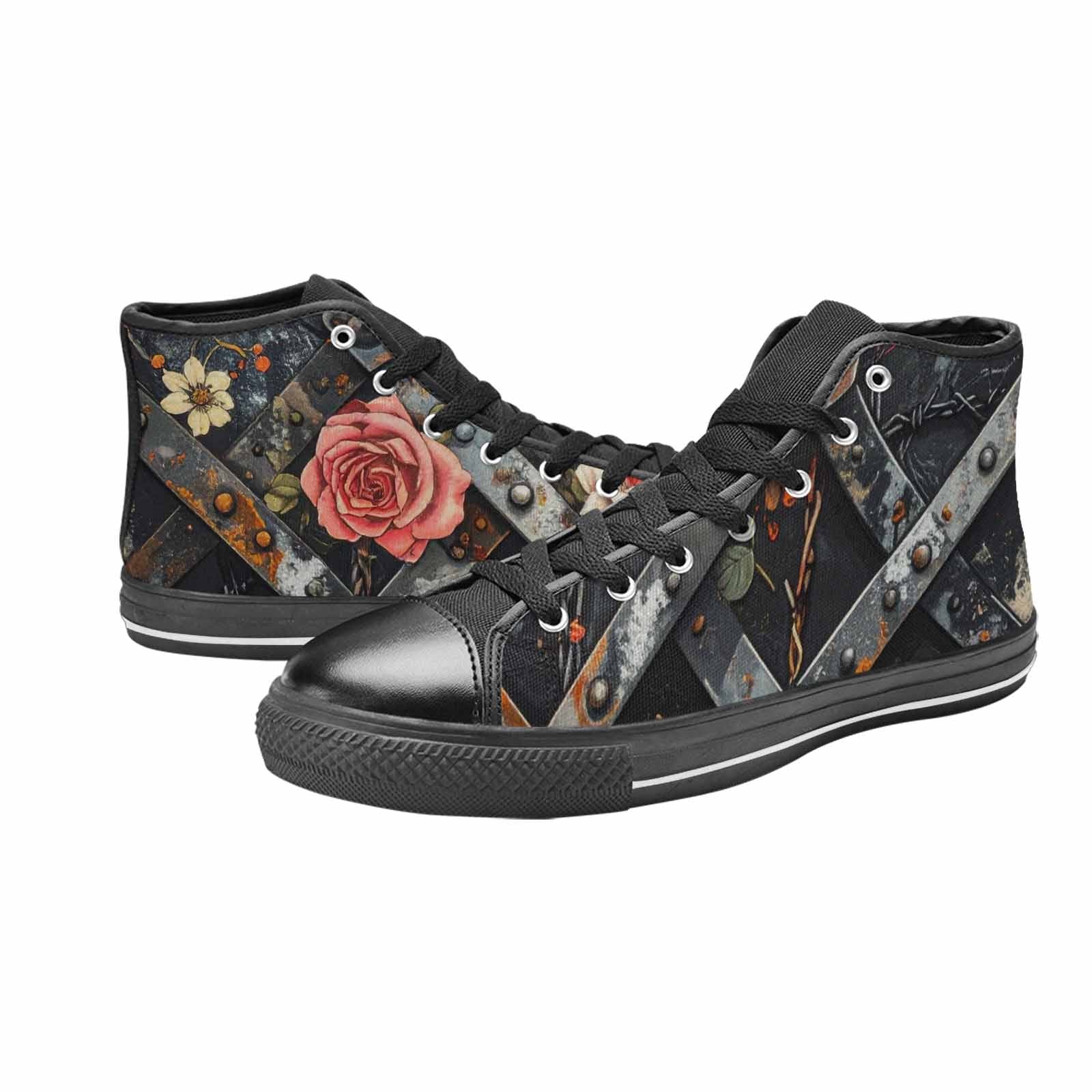 MEN'S Barbed Wire Chain High Top Canvas Neon Fantasy Sneakers