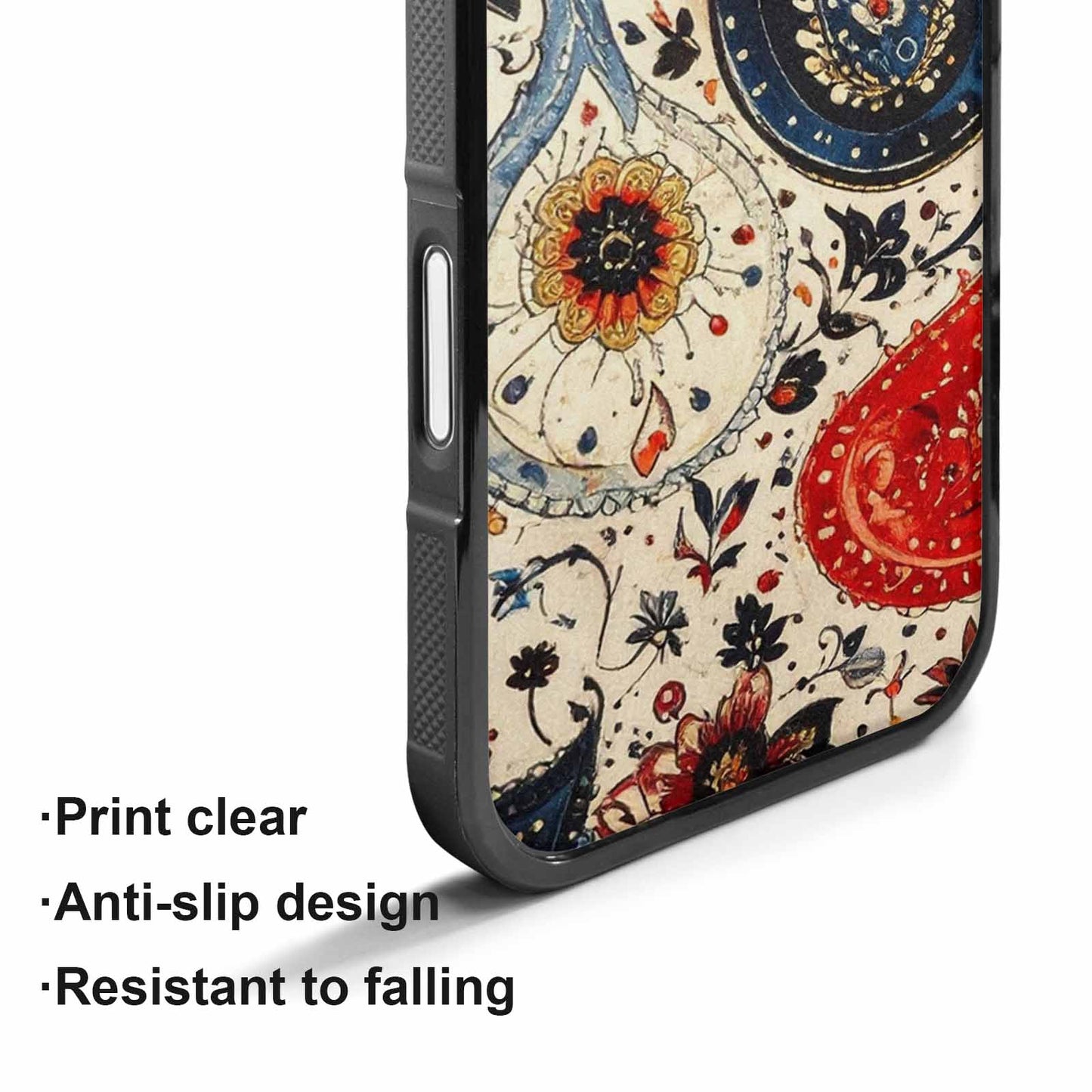 iPhone 17 Case — Small Paisley Bandana Pattern, Original Art, Unique Phone Case Design