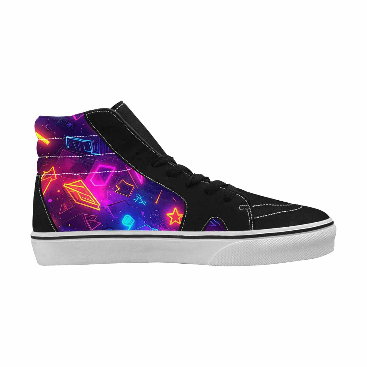 MEN'S 80s Retro Motif 80s High Top Canvas Dreamlike Custom Shoes