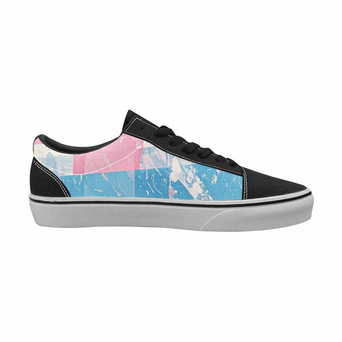 MEN'S Transgender Flag Color Canvas Lace-Up Dark Academia Sneakers