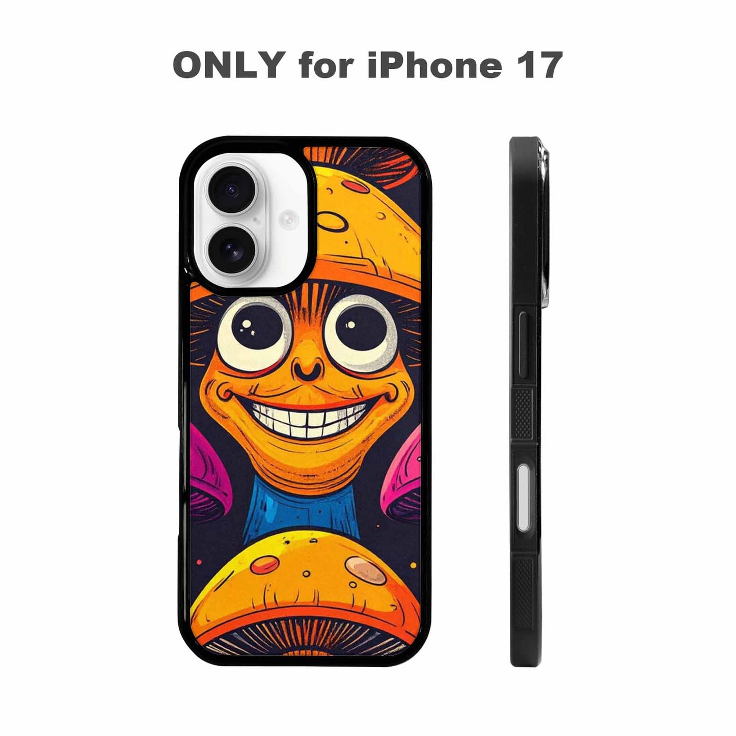 iPhone 17 Case — Retro Mushroom Cartoon Art Retro Vintage, Custom Print Case Cover