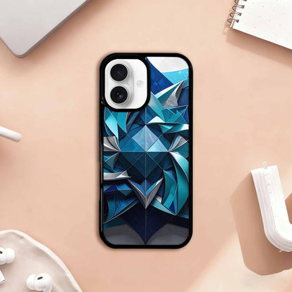 iPhone 17 Case — Geometric Origami Art Pattern Original Art, Custom Printed Phone Case