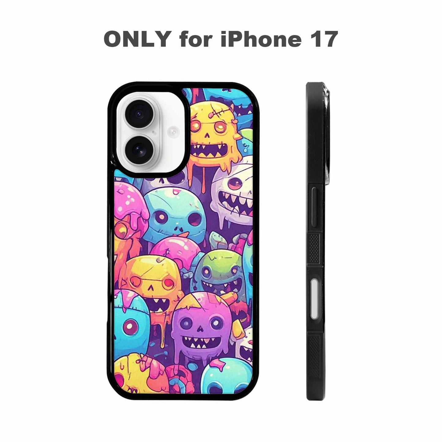 iPhone 17 Case — Pastel Gore Character Pattern Original Art, Custom Made Phone Cover