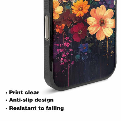 iPhone 16 Pro Case — Shadowy Glitch Floral Pattern Hundreds Of, Custom Designed Case Cover