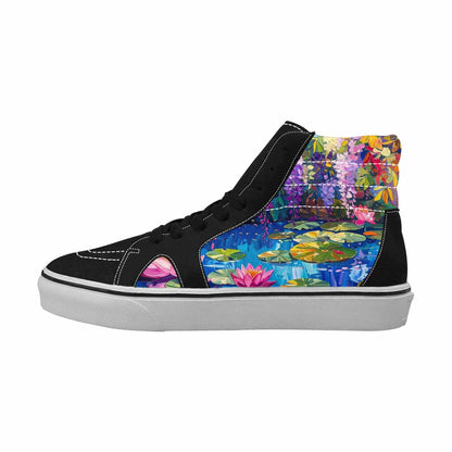 MEN'S Monet Impressionist High Top Canvas Neon Fantasy Shoes