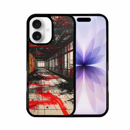 iPhone 17 Case — Black &amp; Red Ink Galaxy Space, Customized Protective Case
