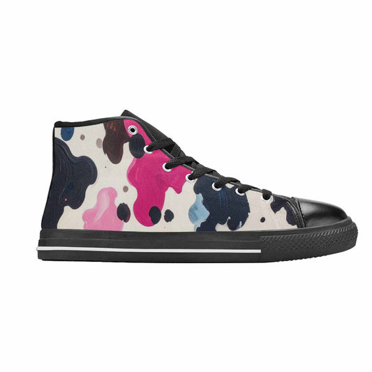 WOMEN'S Cow Animal Print High Top Canvas Y2K Custom Shoes