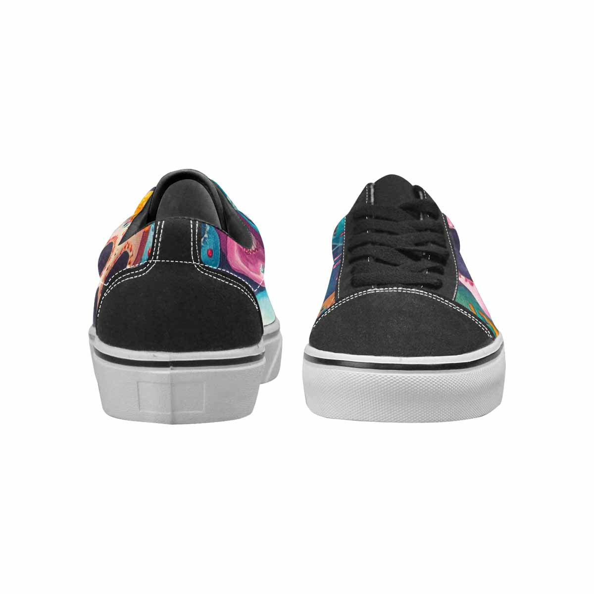 WOMEN'S Sugar Skulls Melting Sugar Lace-Up Canvas Melting Art Sneakers