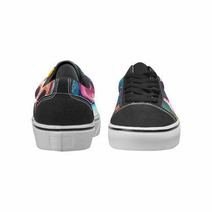 WOMEN'S Sugar Skulls Melting Sugar Lace-Up Canvas Melting Art Sneakers