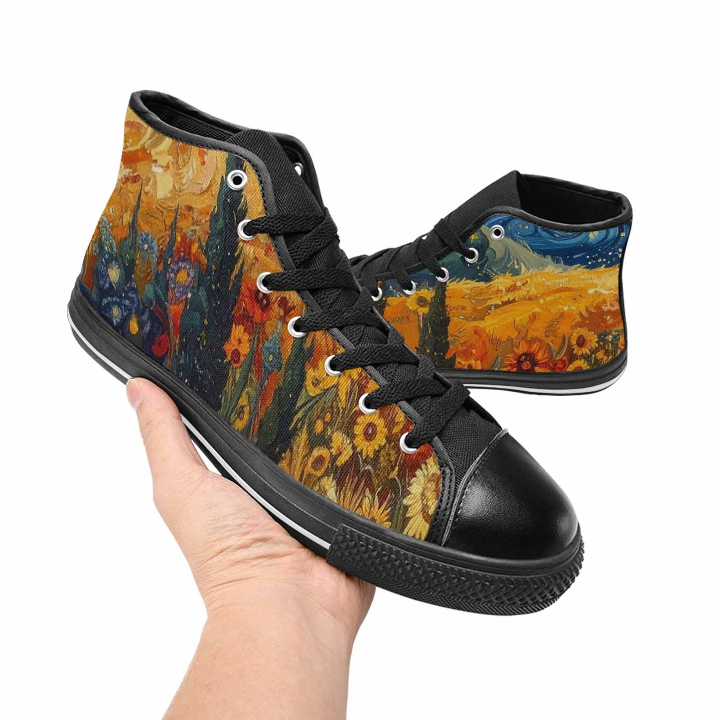 MEN'S Blend All Versions High Top Canvas Dark Academia Custom Sneakers