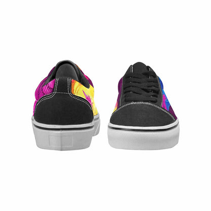MEN'S Tie Dye Skulls Print Canvas Lace-Up Cottagecore Custom Sneakers