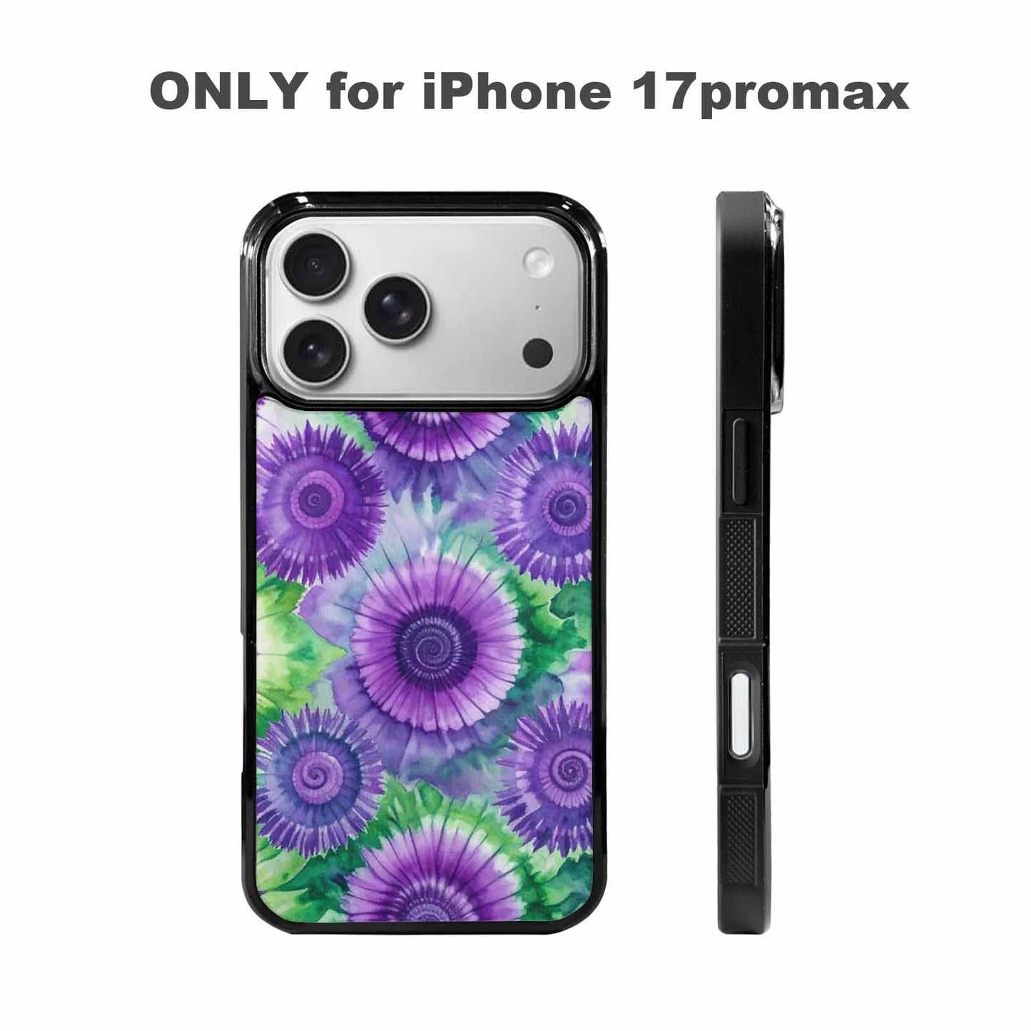 iPhone 17 Pro Max Case — Tie Dye Purple Green Tie Dye, Custom Designed Case Cover