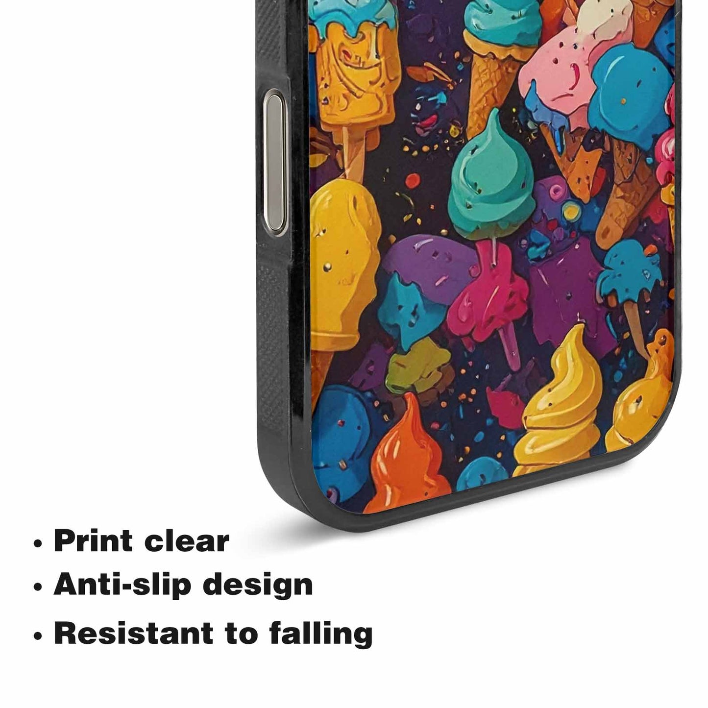 iPhone 16 Pro Max Case — Ice Cream Motif Ice Cream Motifs, Personalized Phone Case