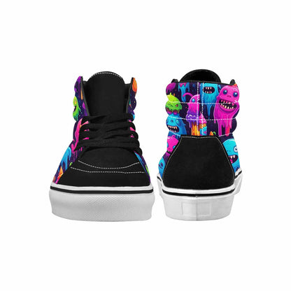 MEN'S Ice Cream Monsters  High Top Canvas Vibrant Chaos Sneakers