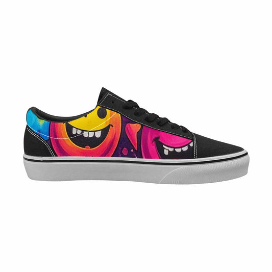 WOMEN'S Yellow Smiley Face Canvas Lace-Up Dreamcore Shoes